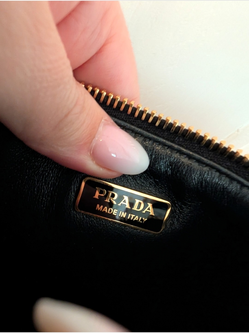 Prada Black and Beige Triangle Shoulder Bag - Picture 11 of 11